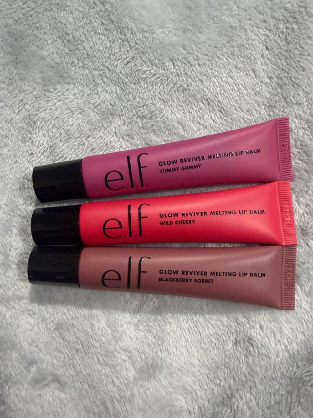 Glow Reviver Melting Lip Balm Trio - Pink, Red, Mauve